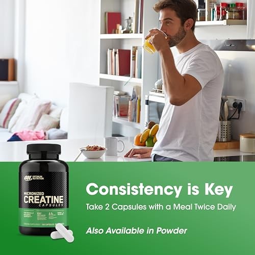 Optimum Nutrition Micronized Creatine Monohydrate Capsules, 2500mg, 100 Caps