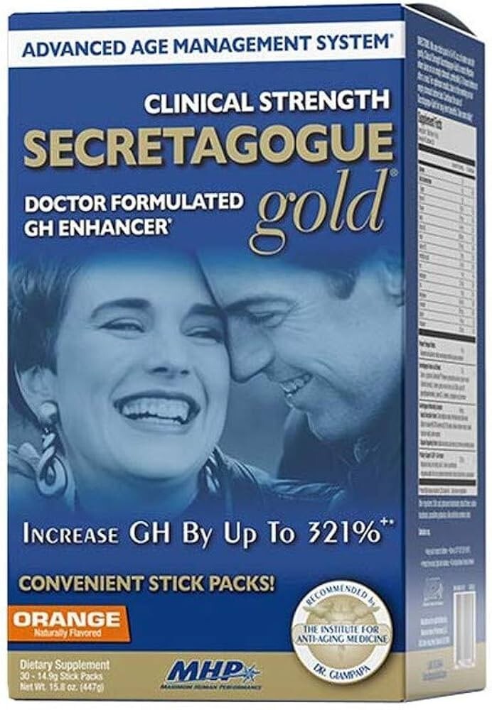 MHP Secretagogue Gold GH Enhancer Sleep Muscle Growth 30 Stick Packs – Orange