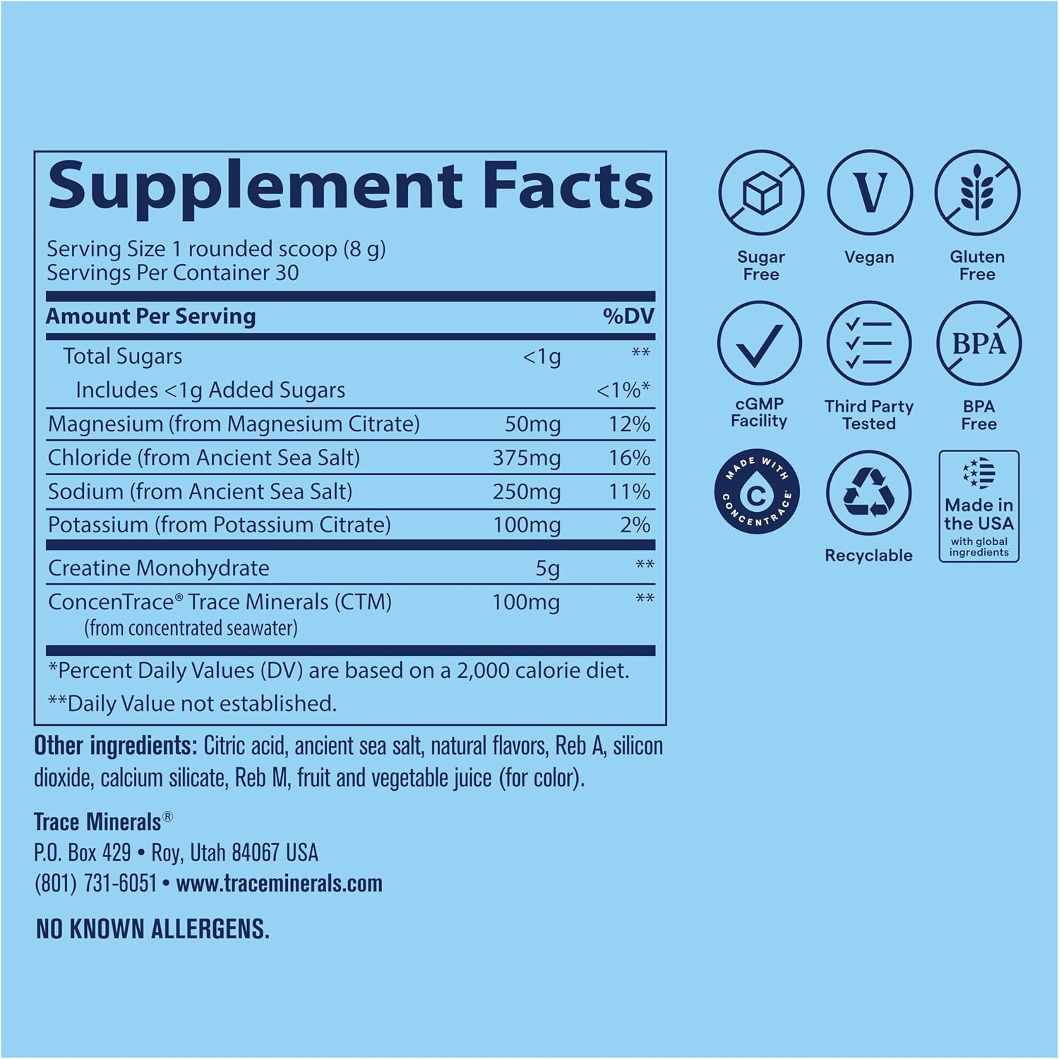 Creatine + Electrolytes Powder – Creatine and Mineral Hydro Pak Supports Hydrati