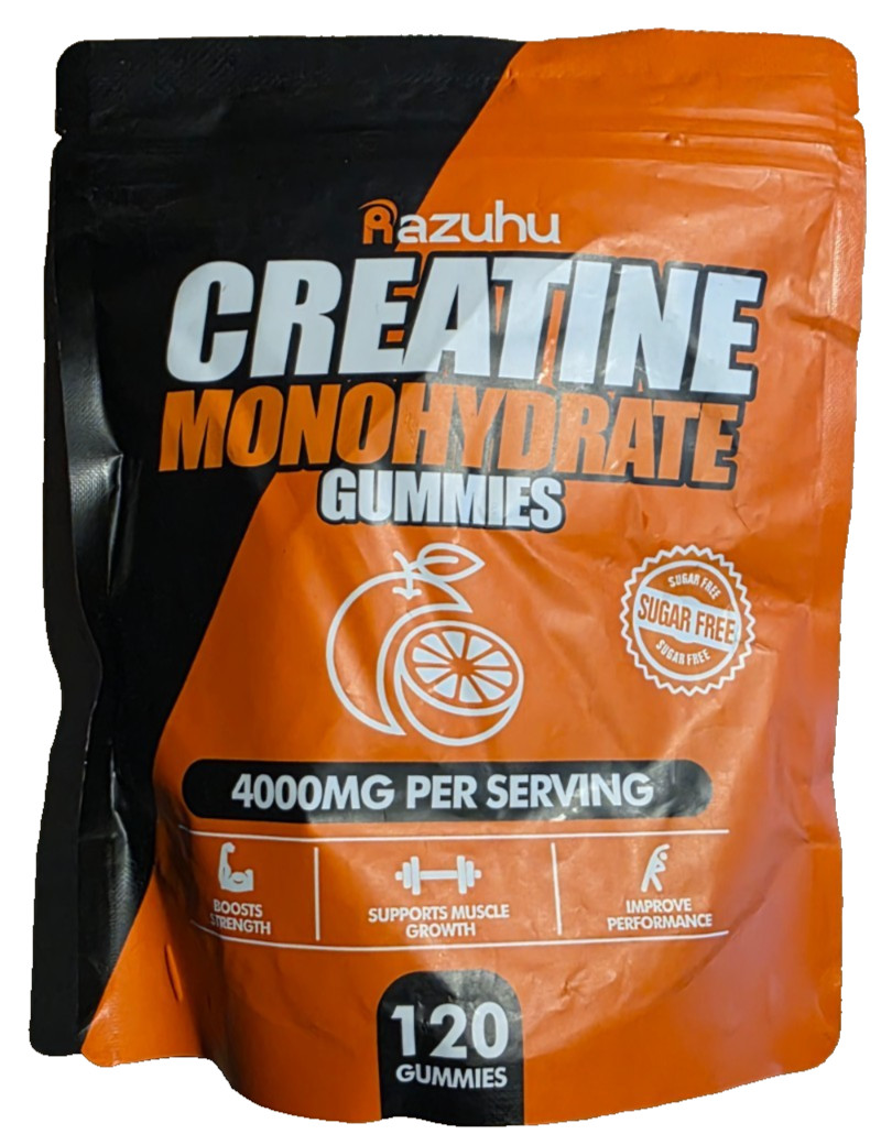 Razuhu (120) Creatine Monohydrate Gummies for Men & Women 4000mg EXP: Aug 2026