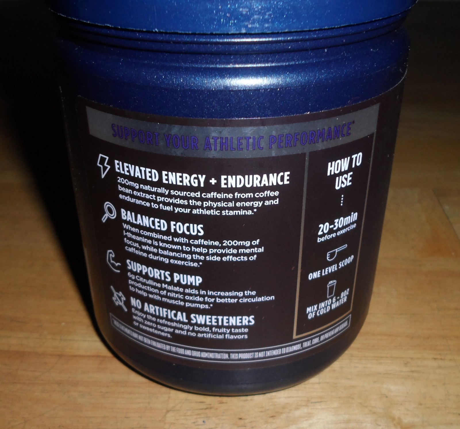 Vega Blue Fruit Punch Pre-Workout Energy Supplement 8.4 Oz. Powder 01/2027 *NEW*