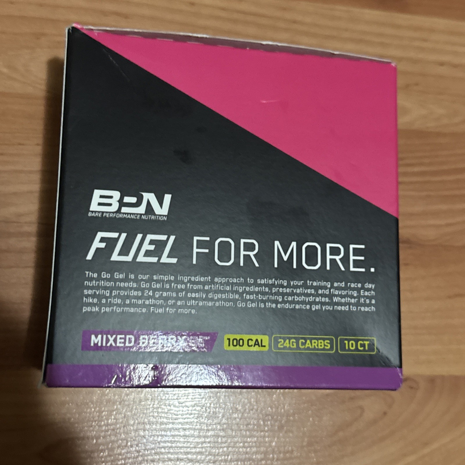 BPN Go Gel Endurance Mixed Berry 10 Packs 24g Carbs 100 Calories Vegan Exp 8/27