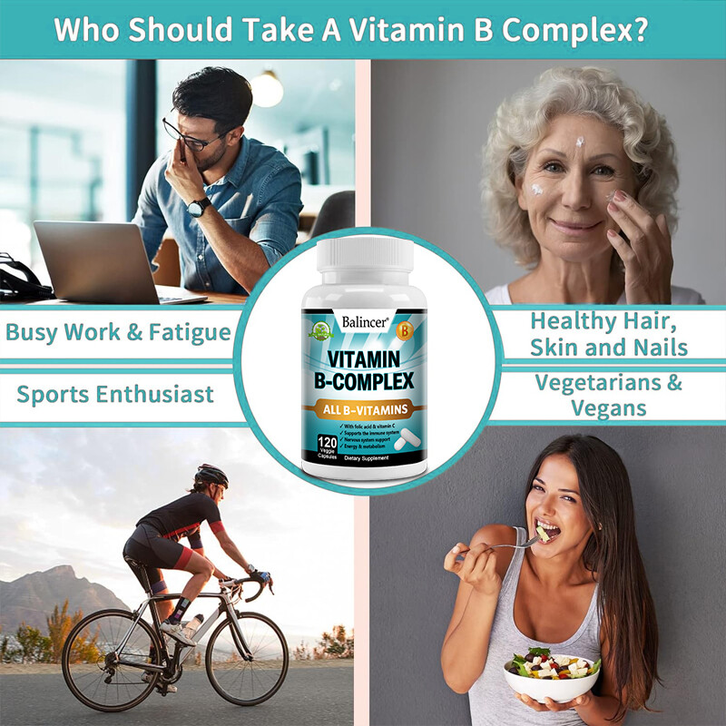 Vitamin B Complex – 30TO120 Capsules – Quality Standards – Simple Supplements