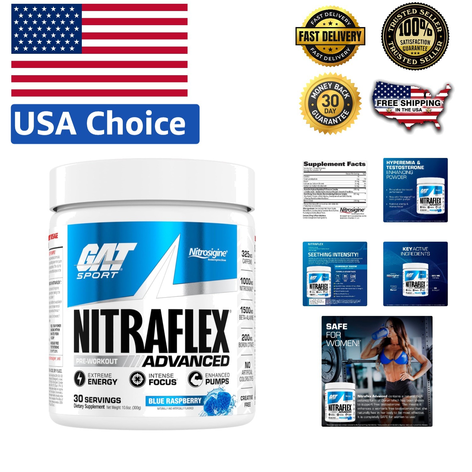 Nitraflex Pre-Workout Powder with Nitrosigine – Boosts Strength & Energy