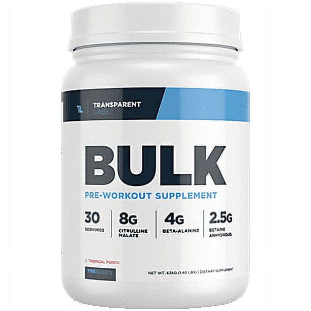 Transparent Labs Bulk Pre-Workout Supp. – Tropical Punch (1.55 Lbs. / 30 Srv)
