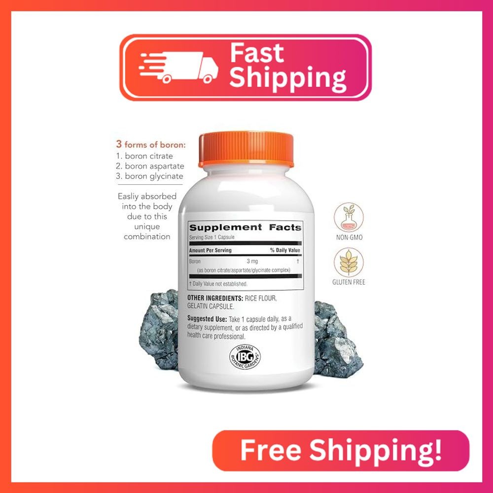Botanic Choice Super Boron Complex (3mg) – Promotes Bone & Prostate Health by Me