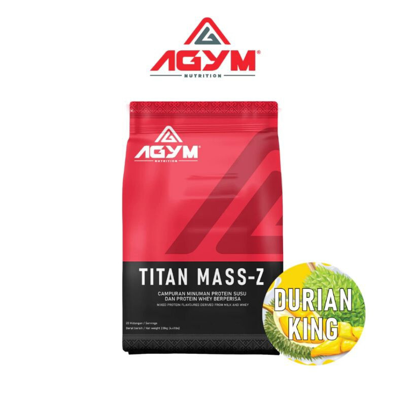 2X AGYM Nutrition TITAN MASS-Z Sport Nutrition Weight Mass Gainer 2kg -DHL