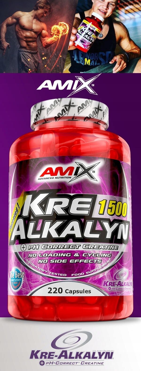 Amix Creatine KREA-ALKALYN 1500, 220 capsules 110 servings
