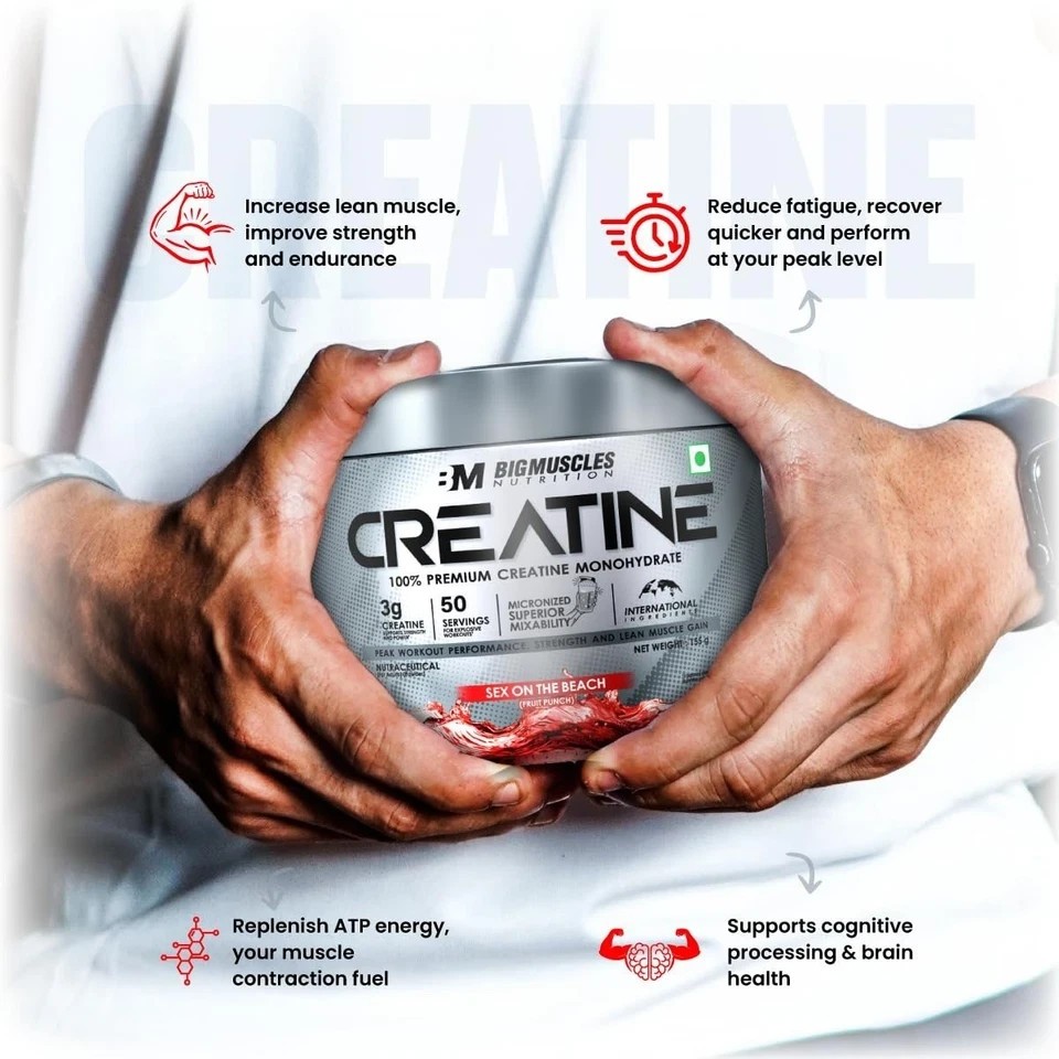 Creatine [257g, 83 Servings]| Sex On The Beach | Micronized Creatine Monohydrate