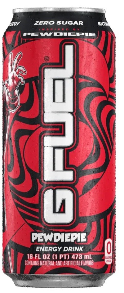 G Fuel Energy 140- 300mg Cans | 1x 16oz CAN | Pew Di Pie| NEW, UNOPENED, FRESH