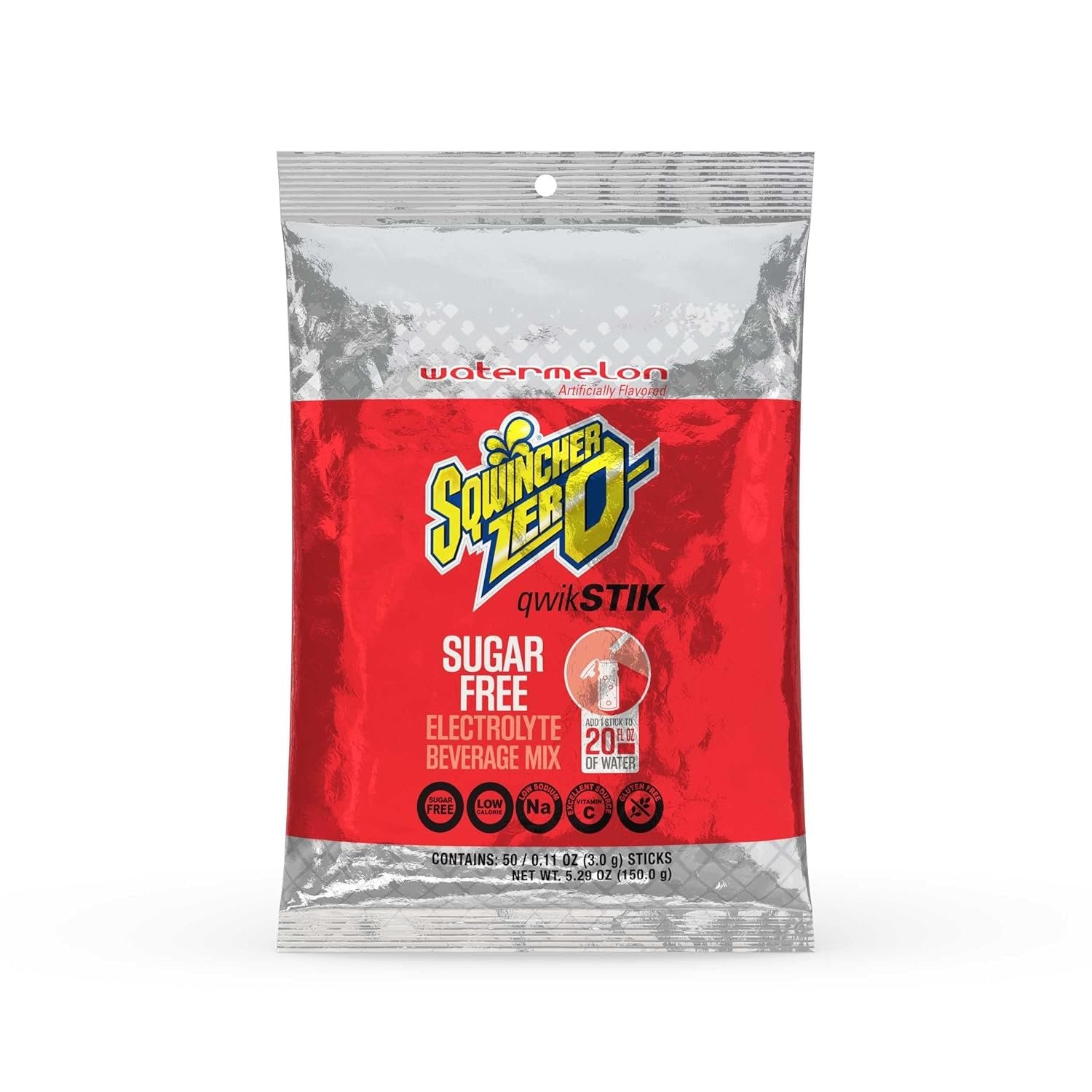 Sqwincher Bundle: (50) Watermelon Zero Qwik Stiks (20oz Yield) & (50) Sqweeze…