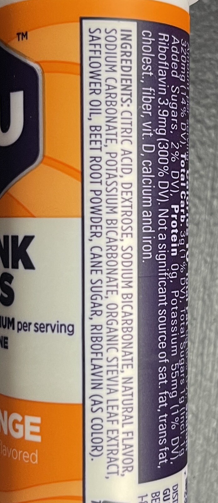 GU Electrolite Hydration Tablets. Sold as Single Tubes of 12 Tabs or multiple.