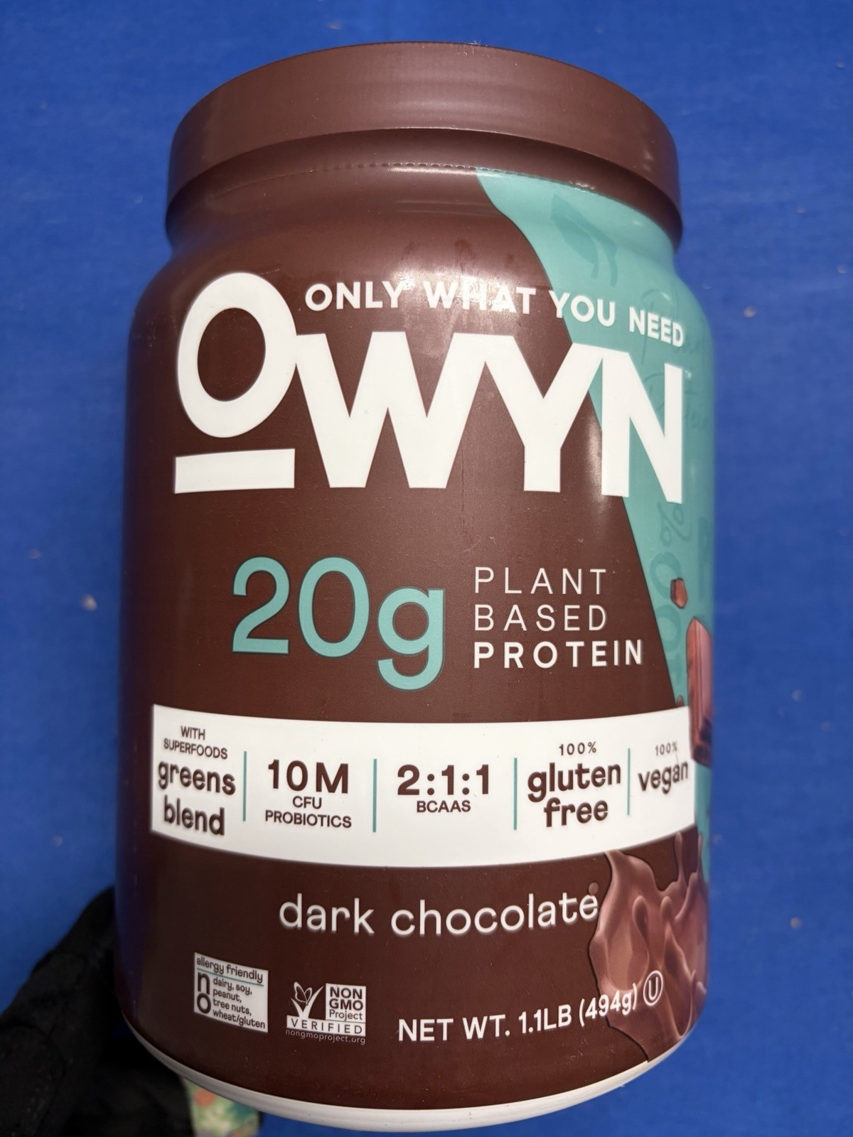 Lot of 9 OWYN Only What You Need Protein Powder DARK CHOCOLATE 494g EXP 7/26