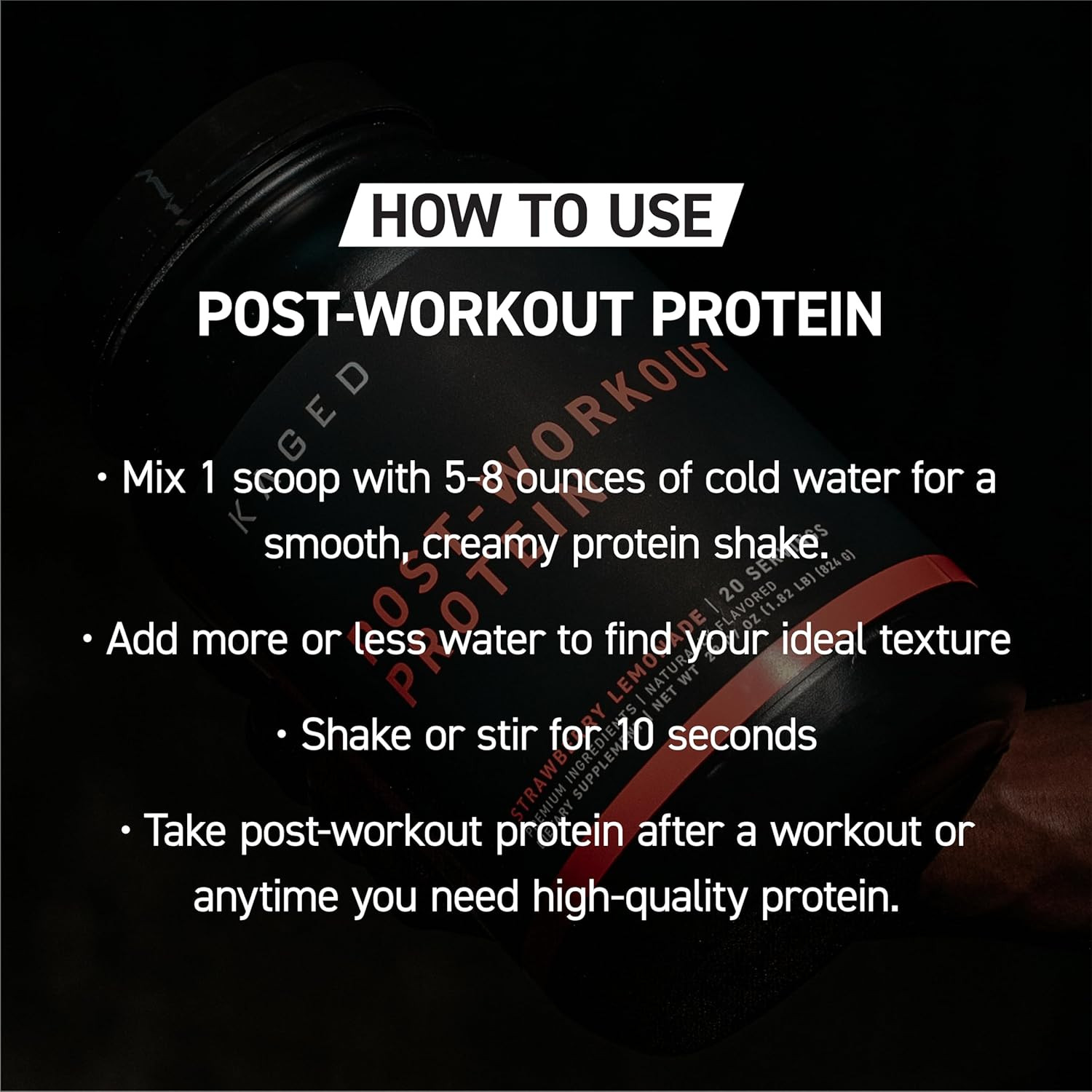Post Workout Protein Powder | Re- | 28G Whey Protein with Creatine, Glutamine &