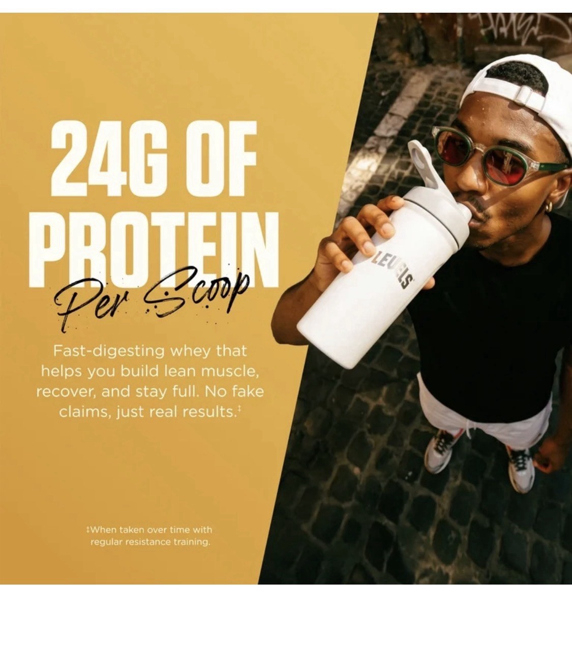 Levels Grass Fed Whey Protein Powder Zero Artificials Vanilla Bean