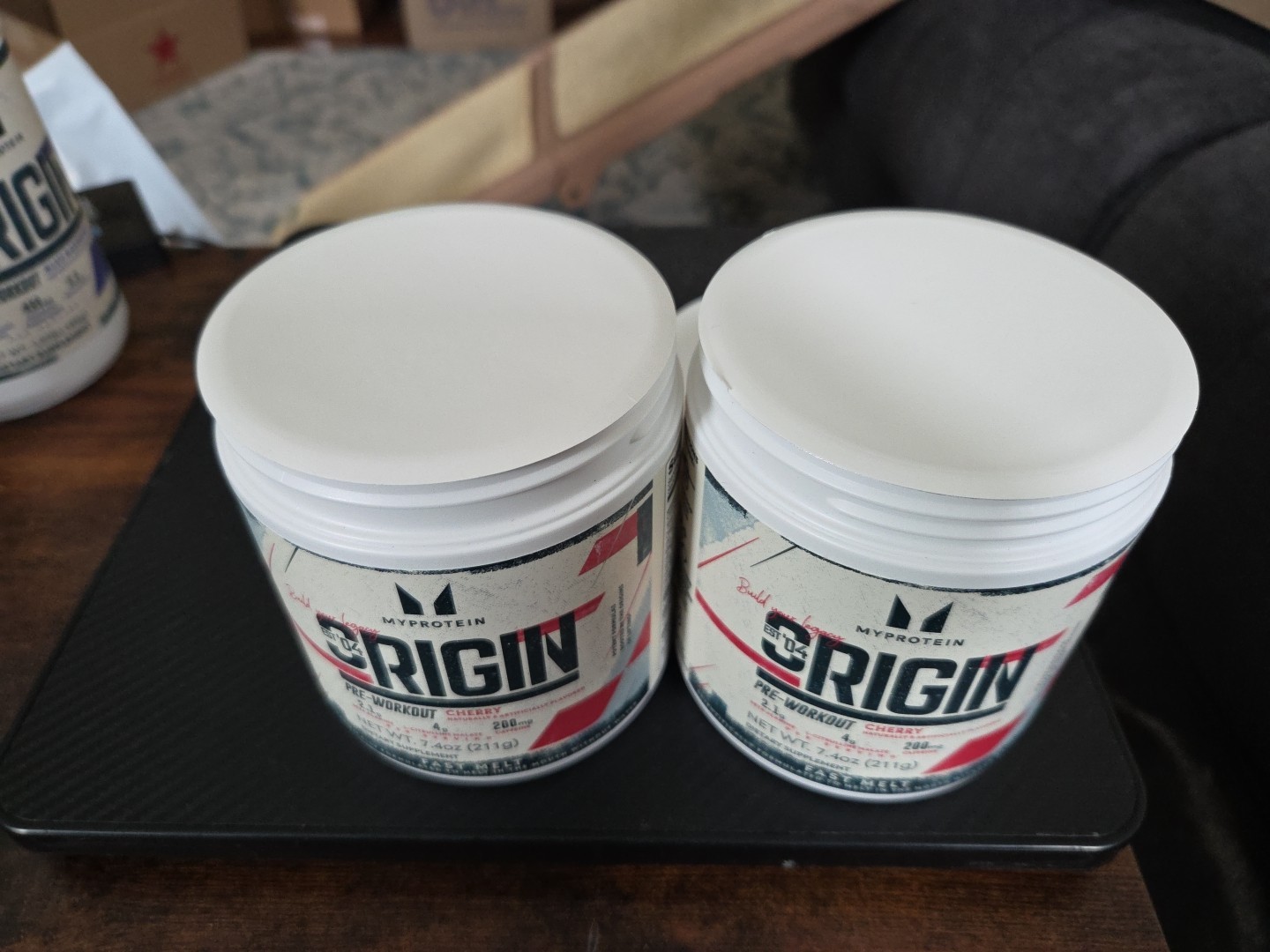 NEW – (3) Myprotein ORIGIN Pre-Workout Powder CHERRY – 7.4 oz. ea. EXP. 09/2026