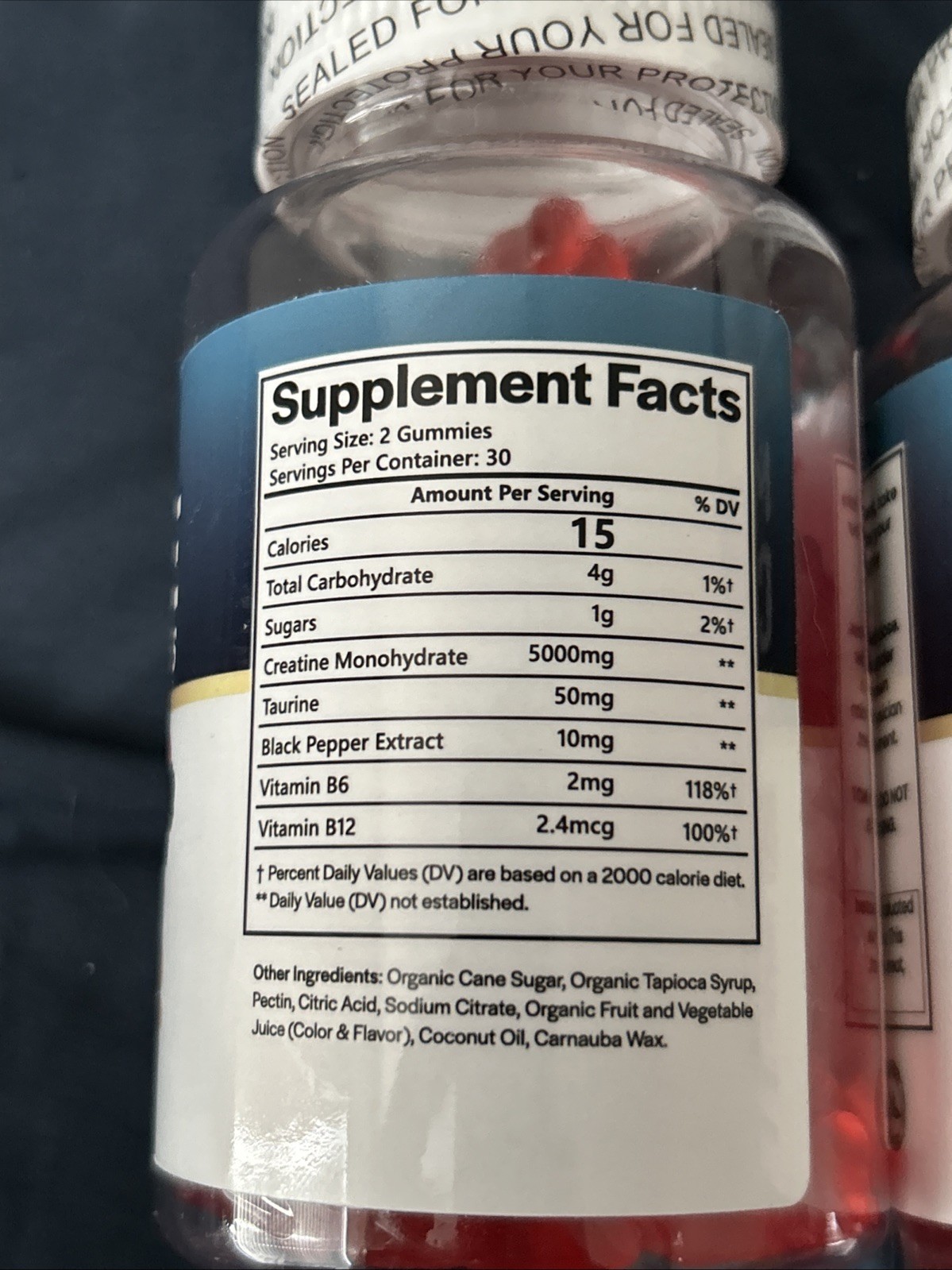 **INSANE DEAL** Creatine Monohydrate Gummies 5000mg 2 Pack 120pcs With BCAA