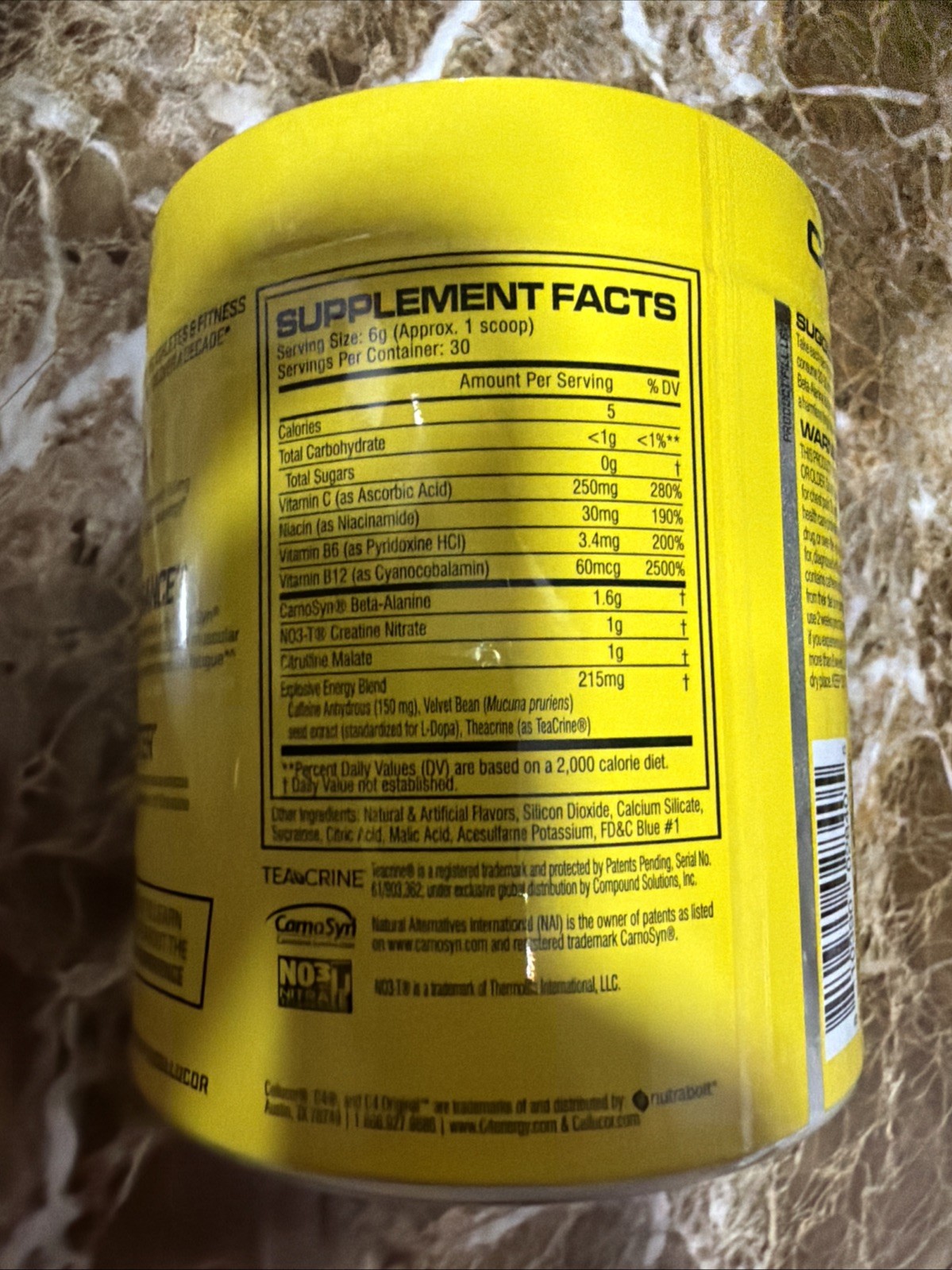 C4® Original, Pre-Workout, Icy Blue Razz, 6.3 oz (180 g) Exp 6/26