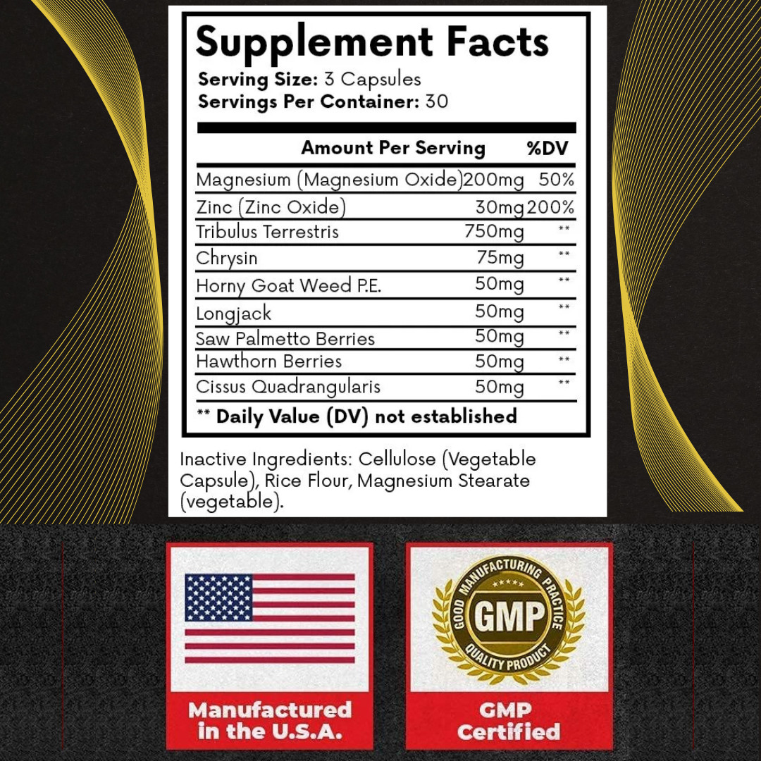 TestMax – Testosterone Booster – 3 Bottles – 270 Capsules
