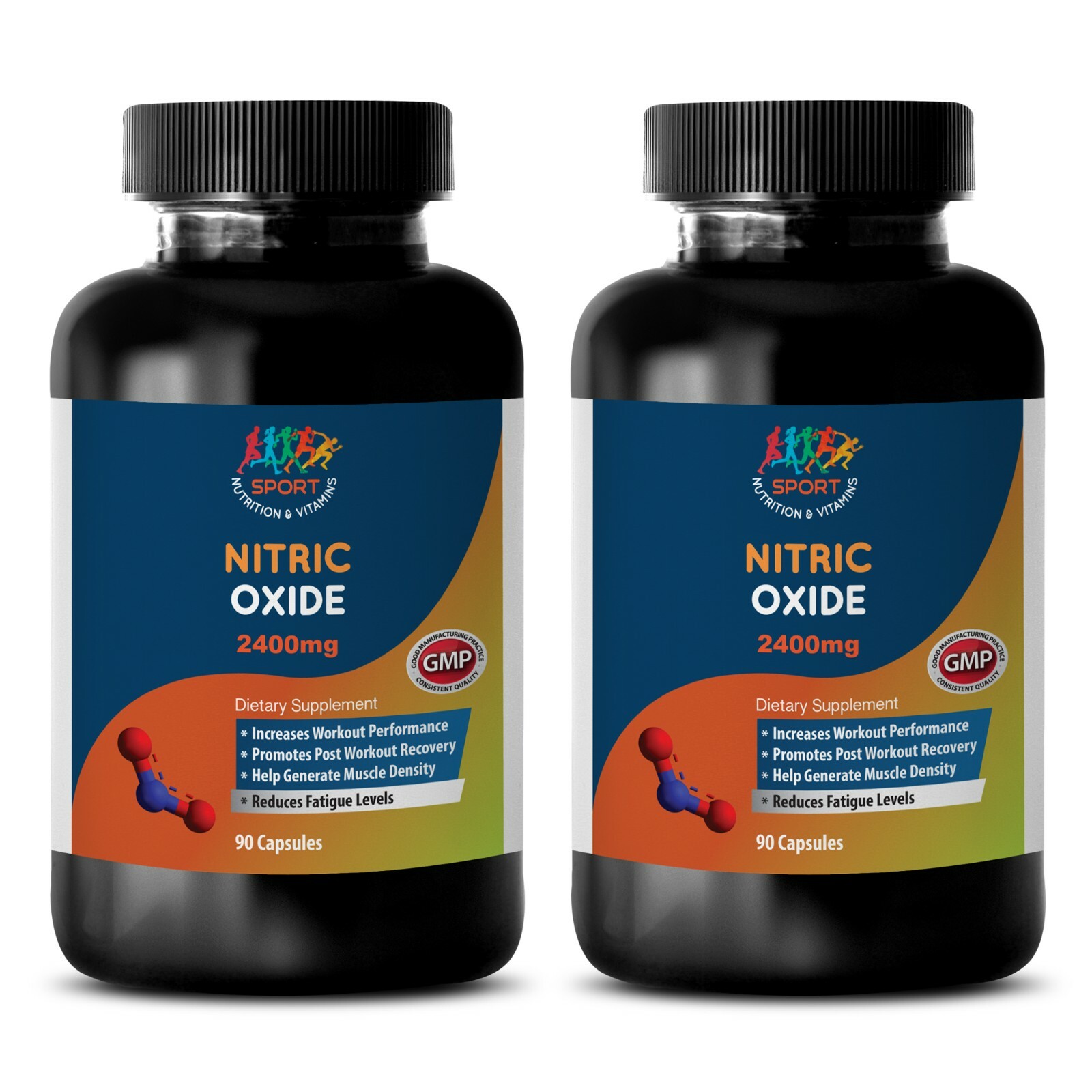 muscle strength – NITRIC OXIDE 2400mg – energy boosting pill 2 Bottles 120 Caps