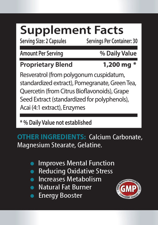 resveratrol extra – PURE RESVERATROL 1200MG 2B – antioxidant drink powder