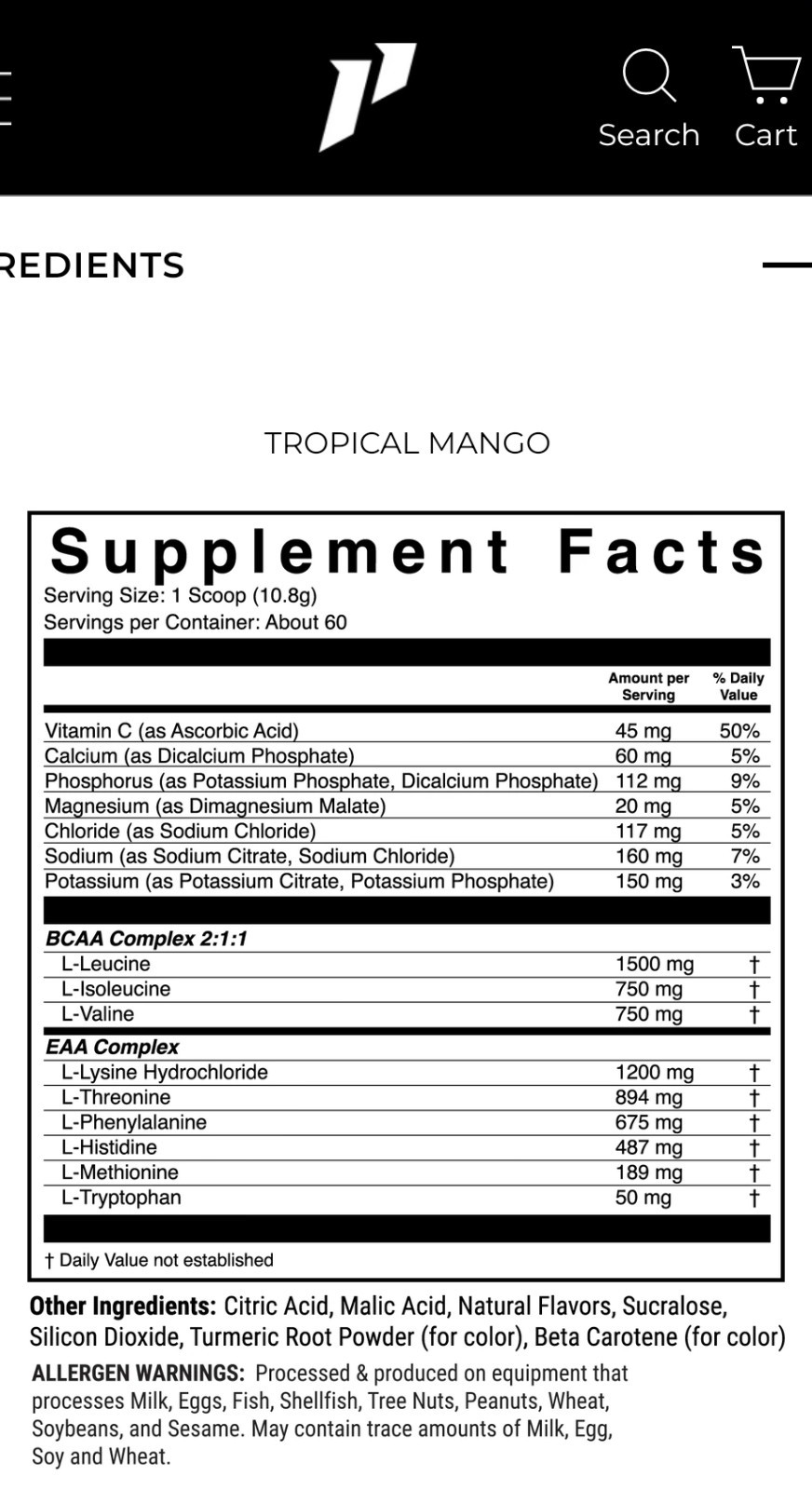 1st Phorm EAAs Tropical Mango