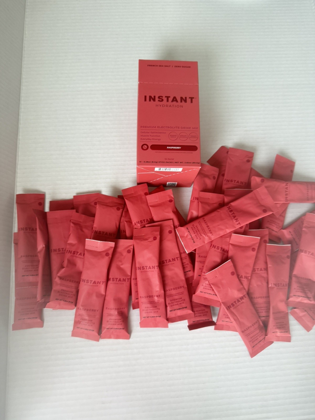 Instant Hydration Premium Electrolyte Drink Mix – Raspberry – 50 Packets