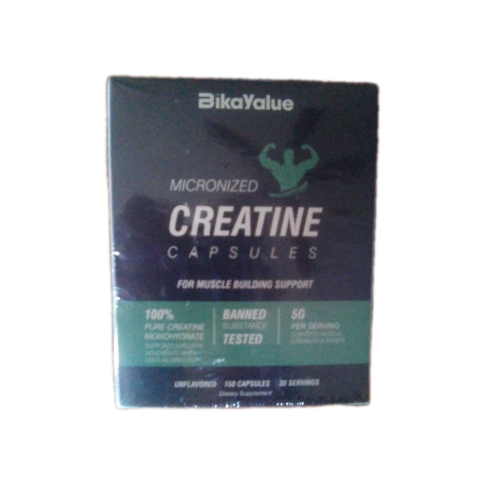 Bundle BikaYalue Micronized Creatine Capsules (150) & Electrolyte Powder (10)
