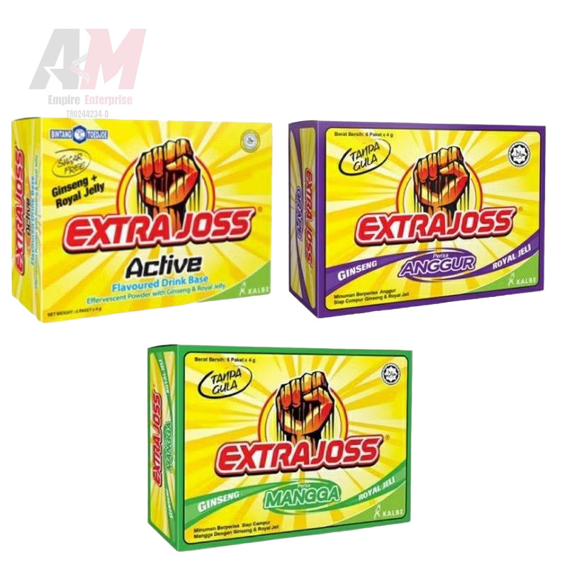 EXTRA JOSS – 30 Boxes HALAL Energy Drink Powder Ginseng/Grape/Mango Flavour
