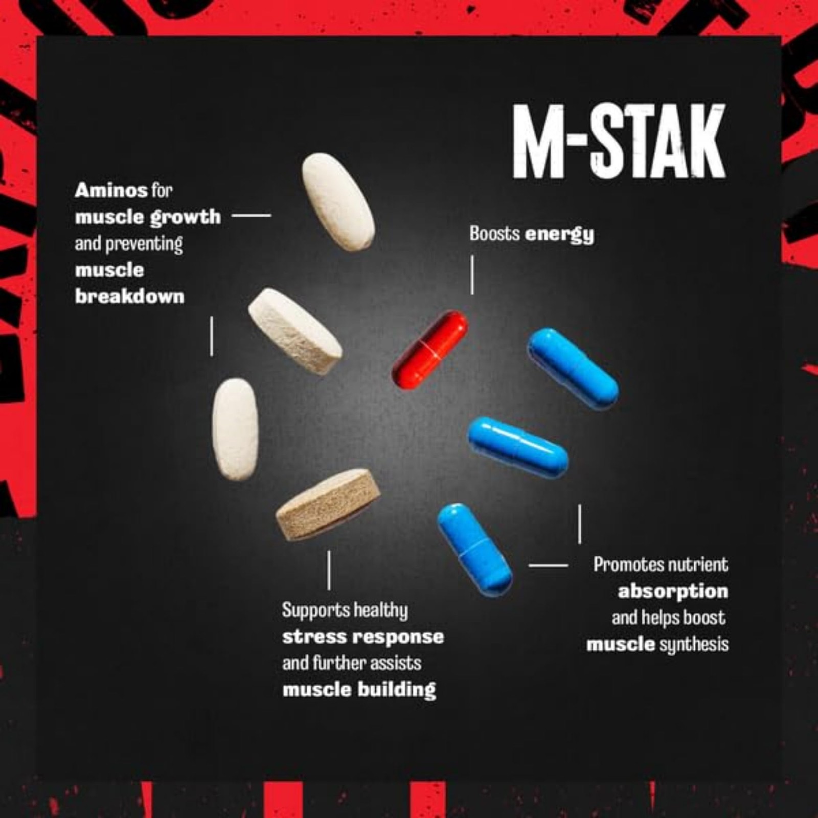Animal M-Stak – Muscle Builder and Anabolic Mass Gainer Supplement for Bodybu…