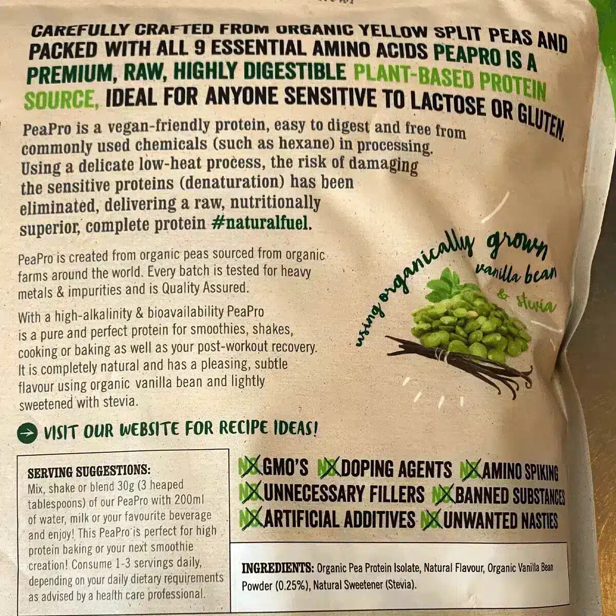 Protein Supplies Australia, Pea Protein Vanilla, 1kg