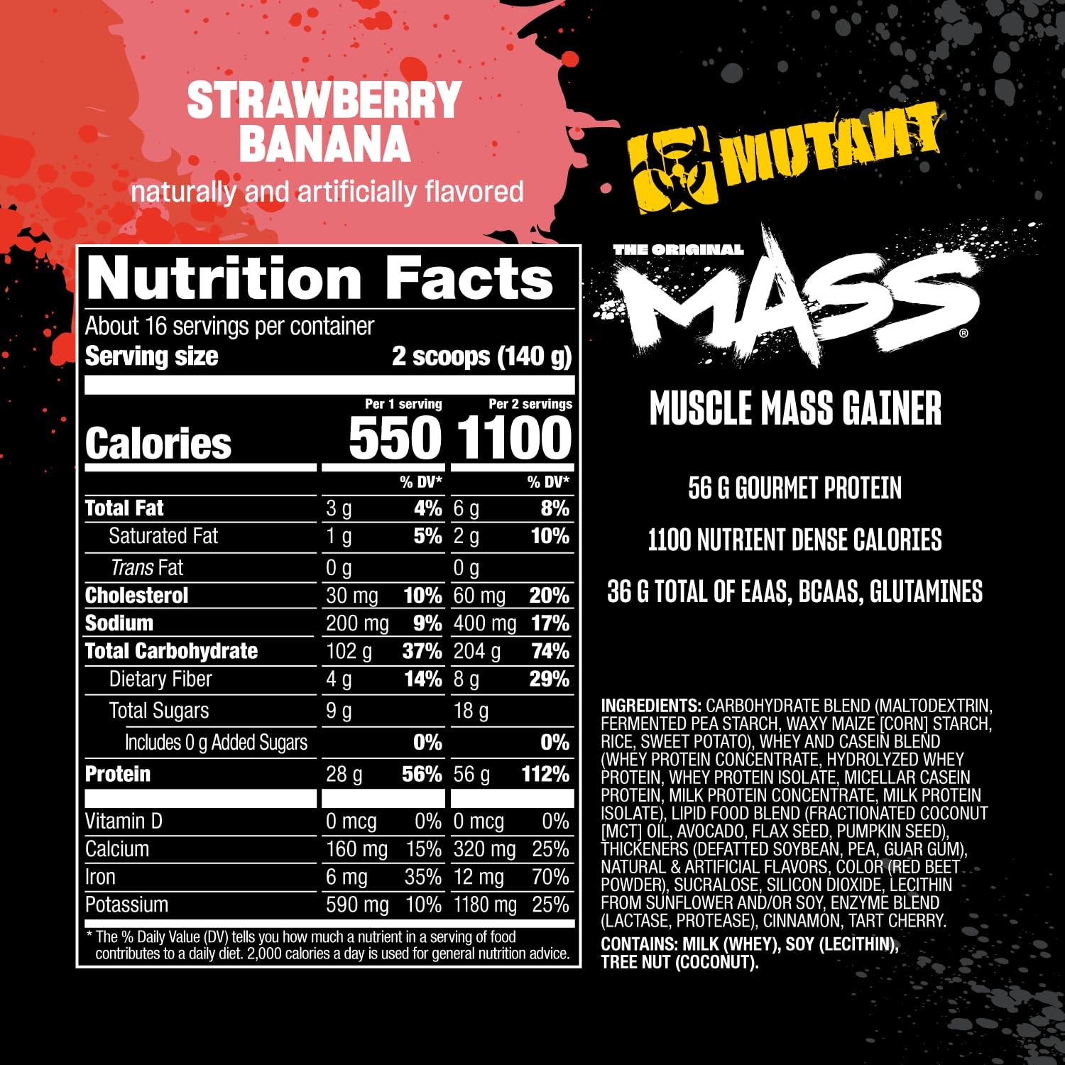 Mutant Mass | Weight Mass Gainer Protein Powder high Calorie Protein Powder …
