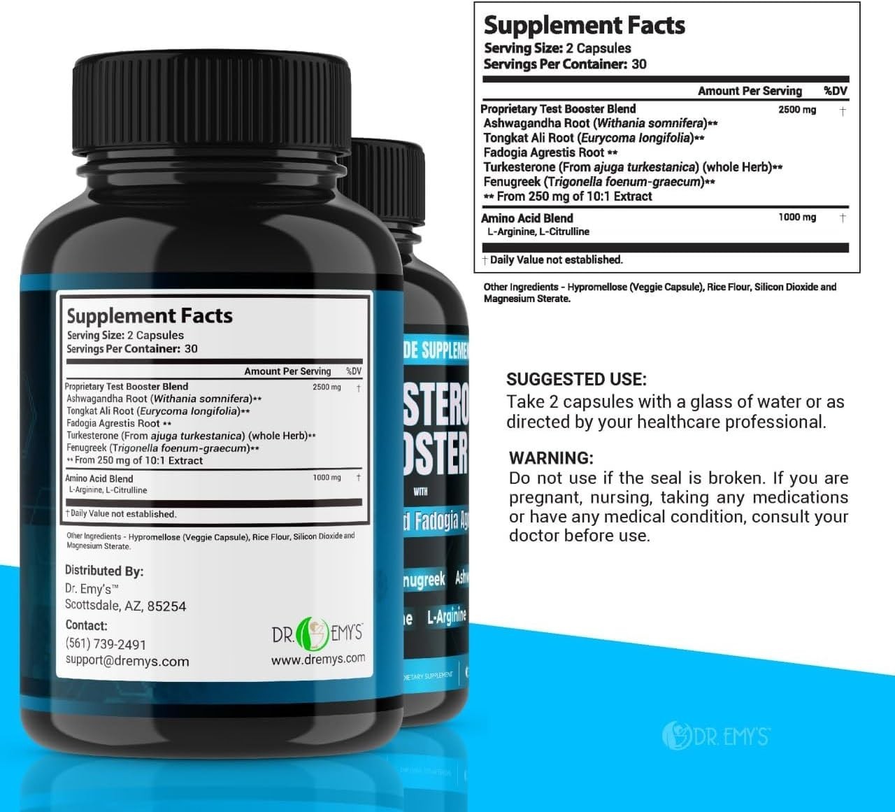 2 Pack Testosterone Booster (120 Ct Total)