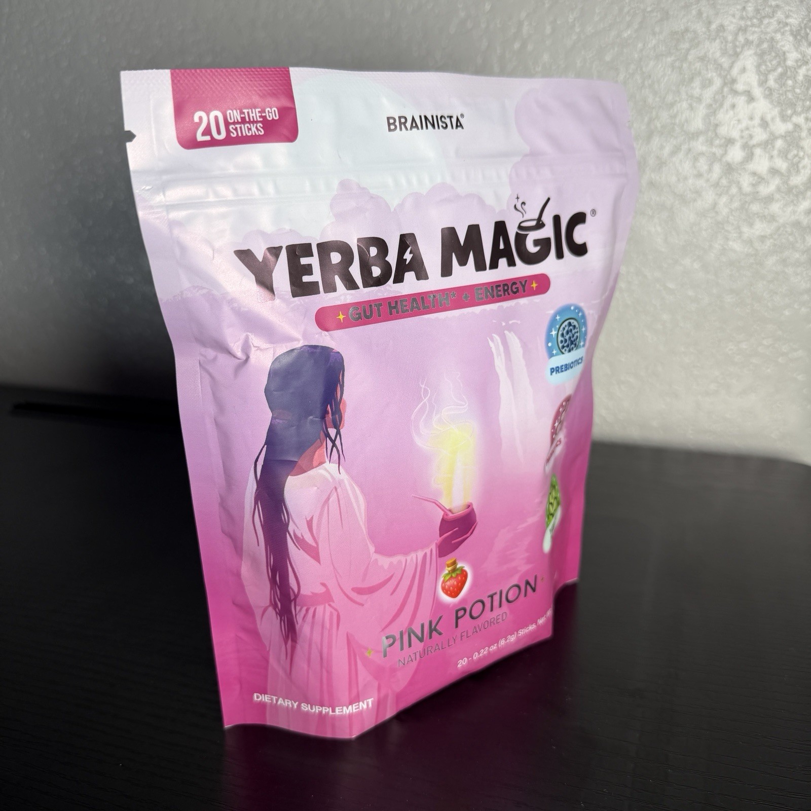 Yerba Magic Pink Potion Drink Mix Powder 20 Sticks 4.37 oz Pre/Probiotics