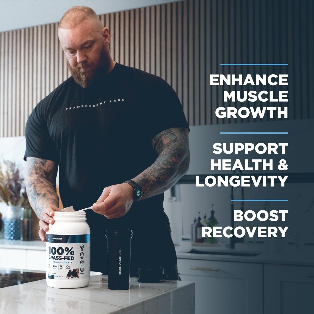 Transparent Labs 100 Grass Fed Whey Protein Isolate 30 Servings Naturally Fla…
