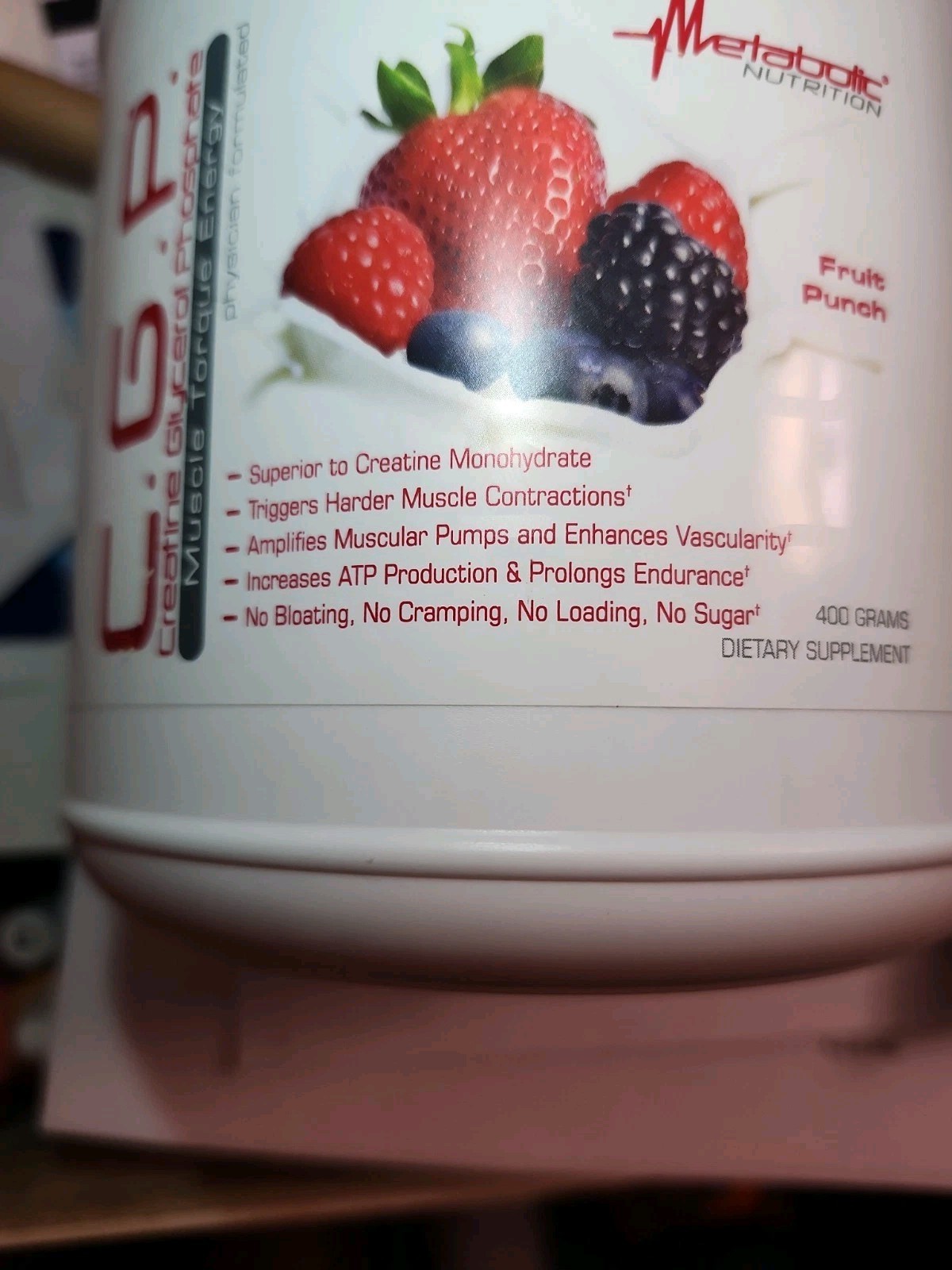Metabolic Nutrition CPG Creatine Glycerol Phosphate 100% Micronized Fruit Punch