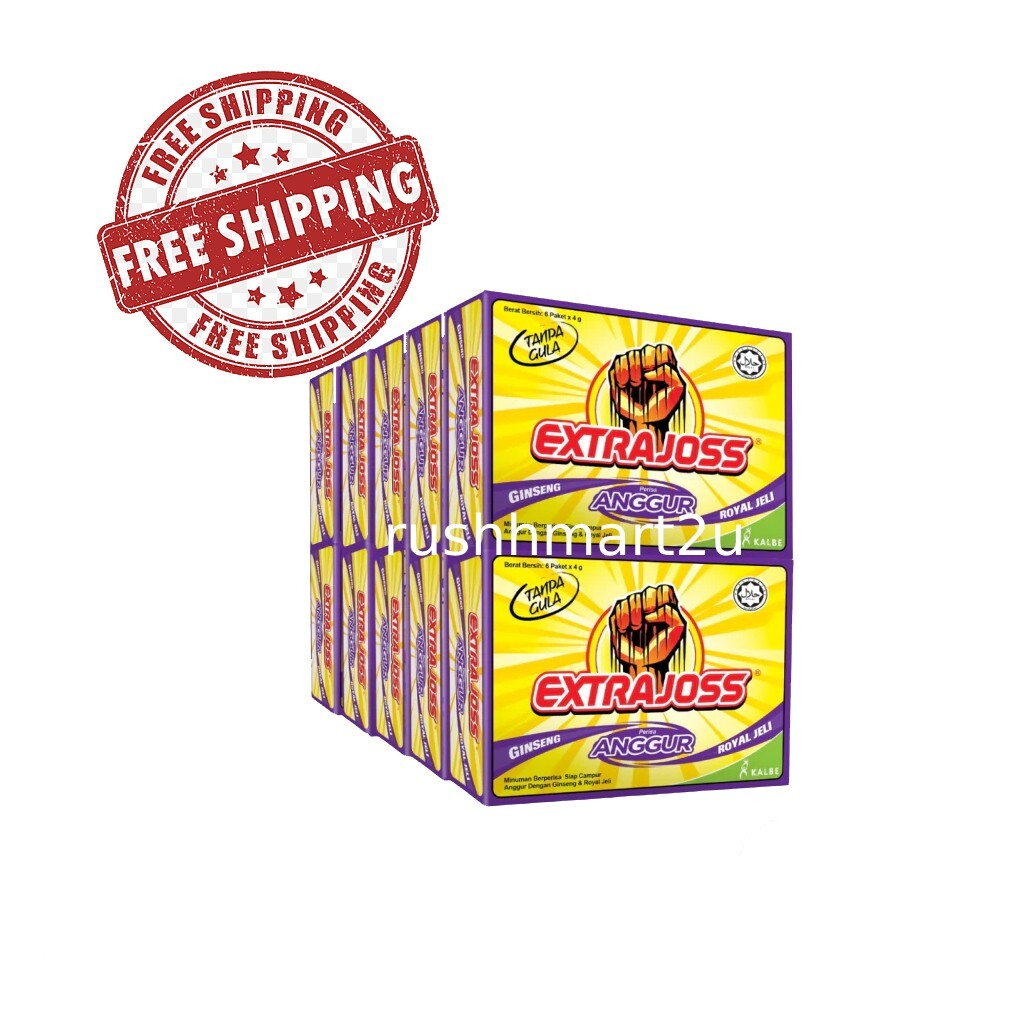 EXTRA JOSS Grape Flavor 10 Box (60 Sachets) Energy Drink Powder FREE SHIPPING