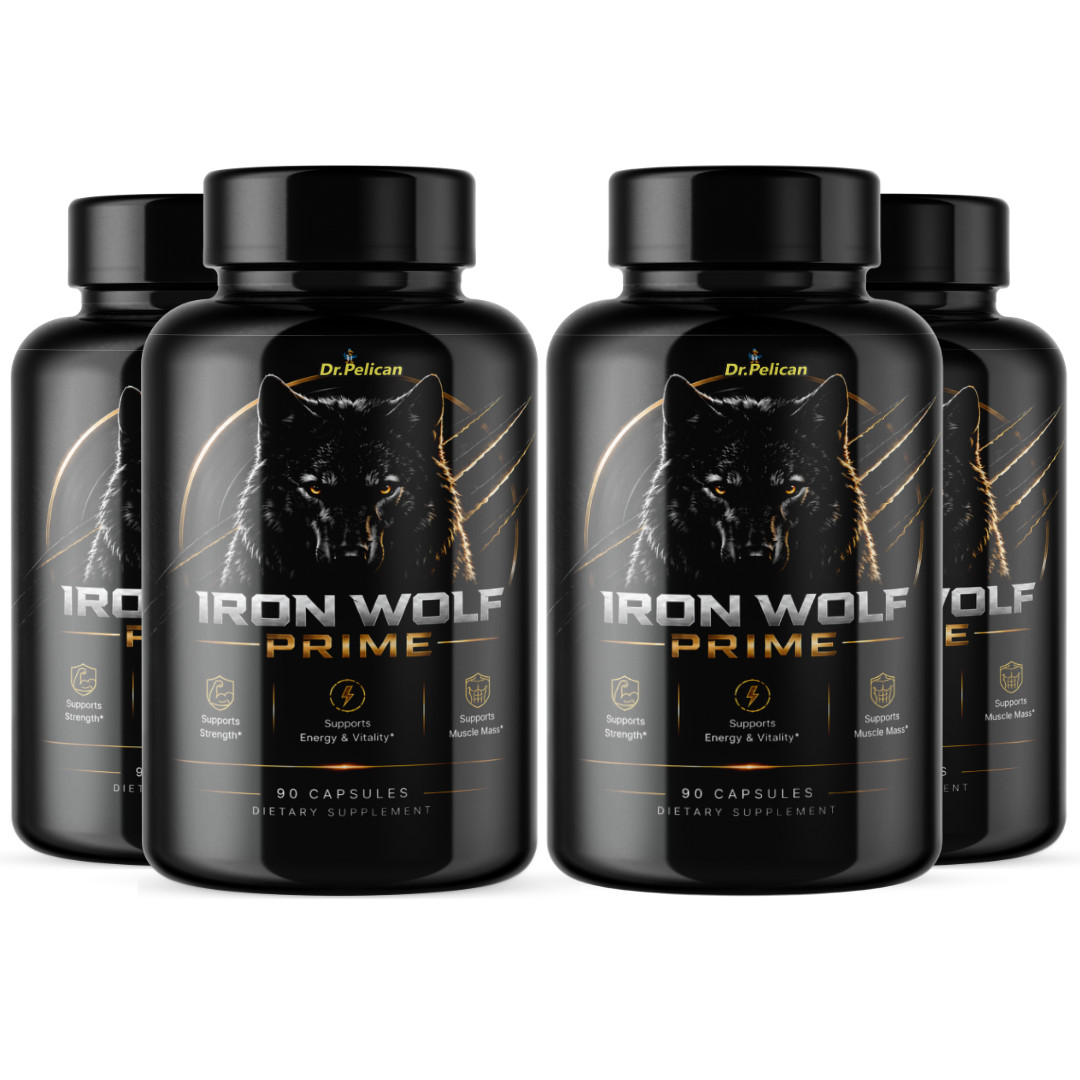 Iron Wolf Prime- Bodybuilding & Men’s Health Support- 4 Bottles- 360 Capsules
