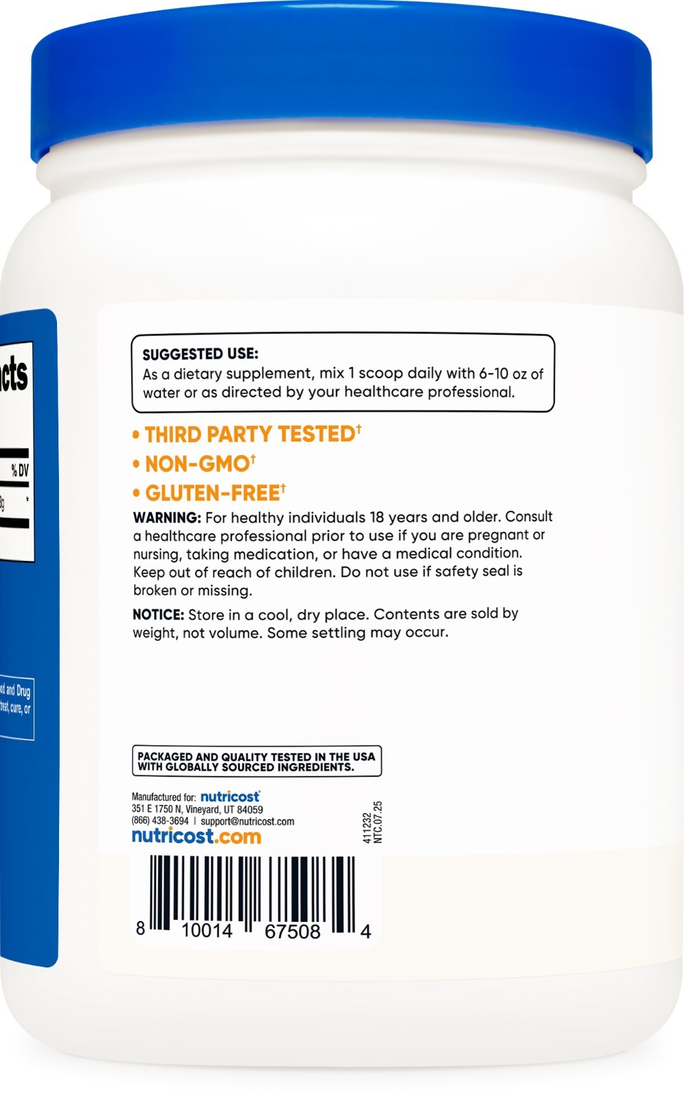 Nutricost Pure L-Citrulline Malate (2:1) 600 Grams