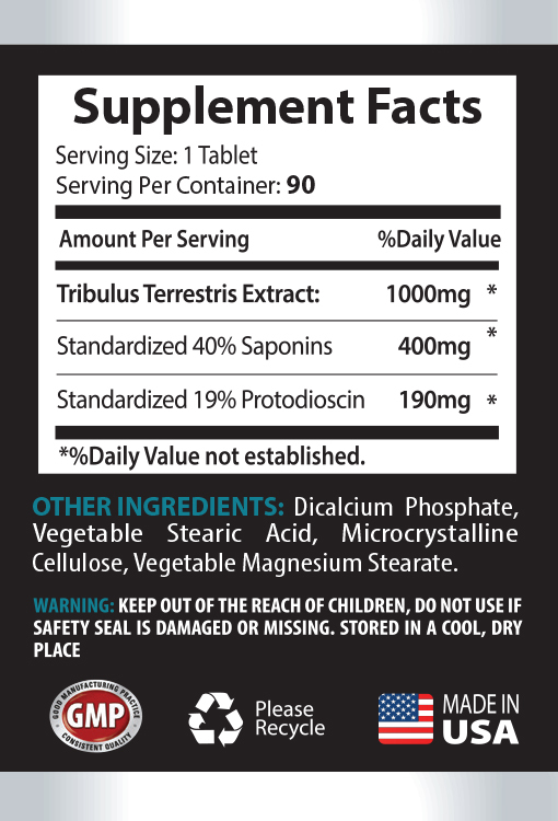 Tribulus Terrestris 1000mg Testosterone Booster Bodybuilding 2 B 180 Tablets