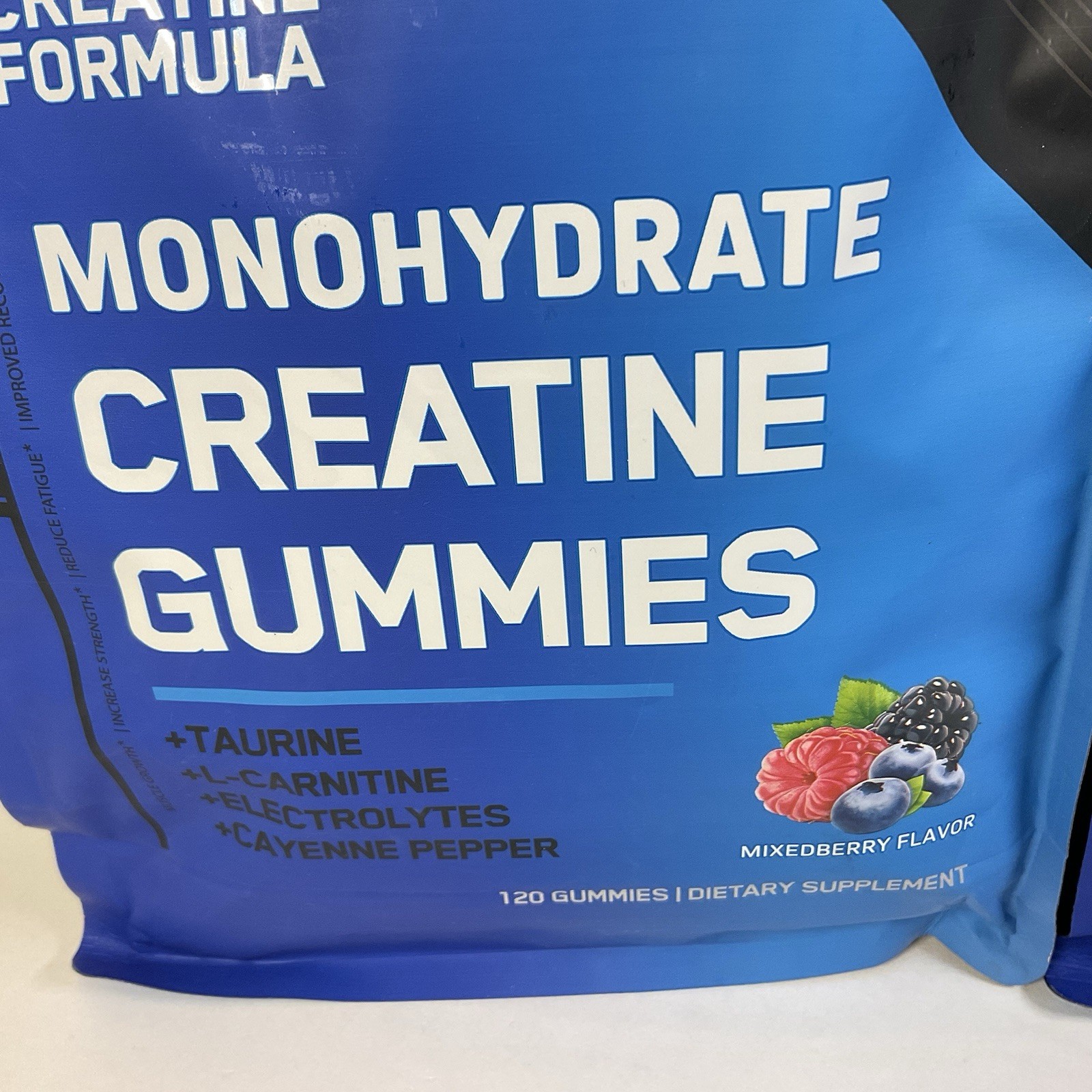 Lot of 2 Offpte Creatine Monohydrate Gummies 5000mg Sugar-Free Mixed Berry 120Ct