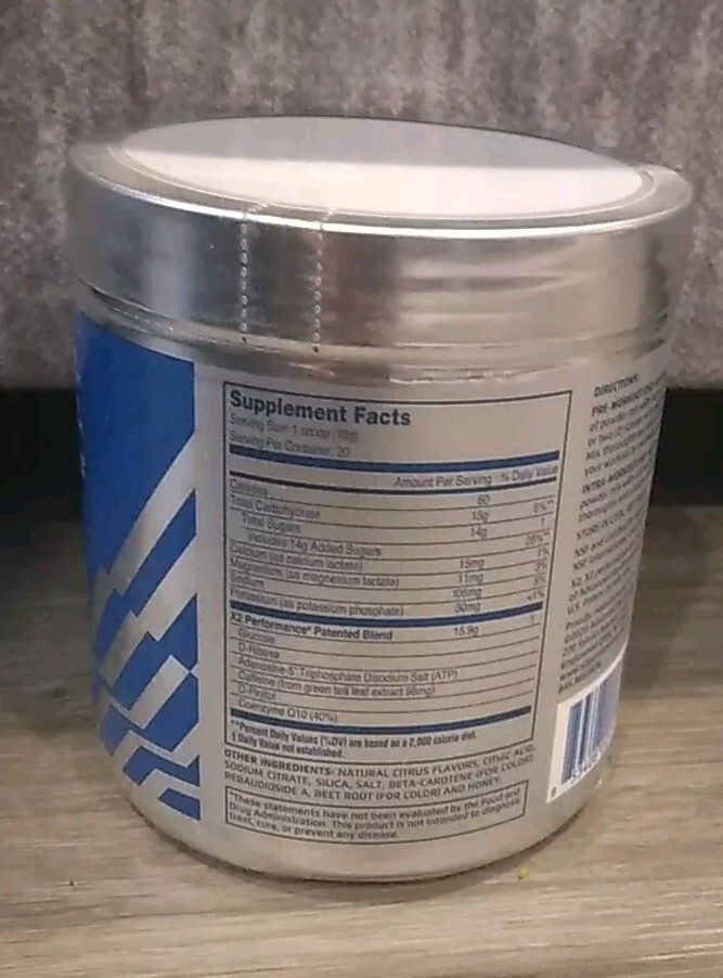 X 2 Performance ORANGE Clean Pre Workout Intra Powder NO: GLUTEN/LACTOSE/DAIRY