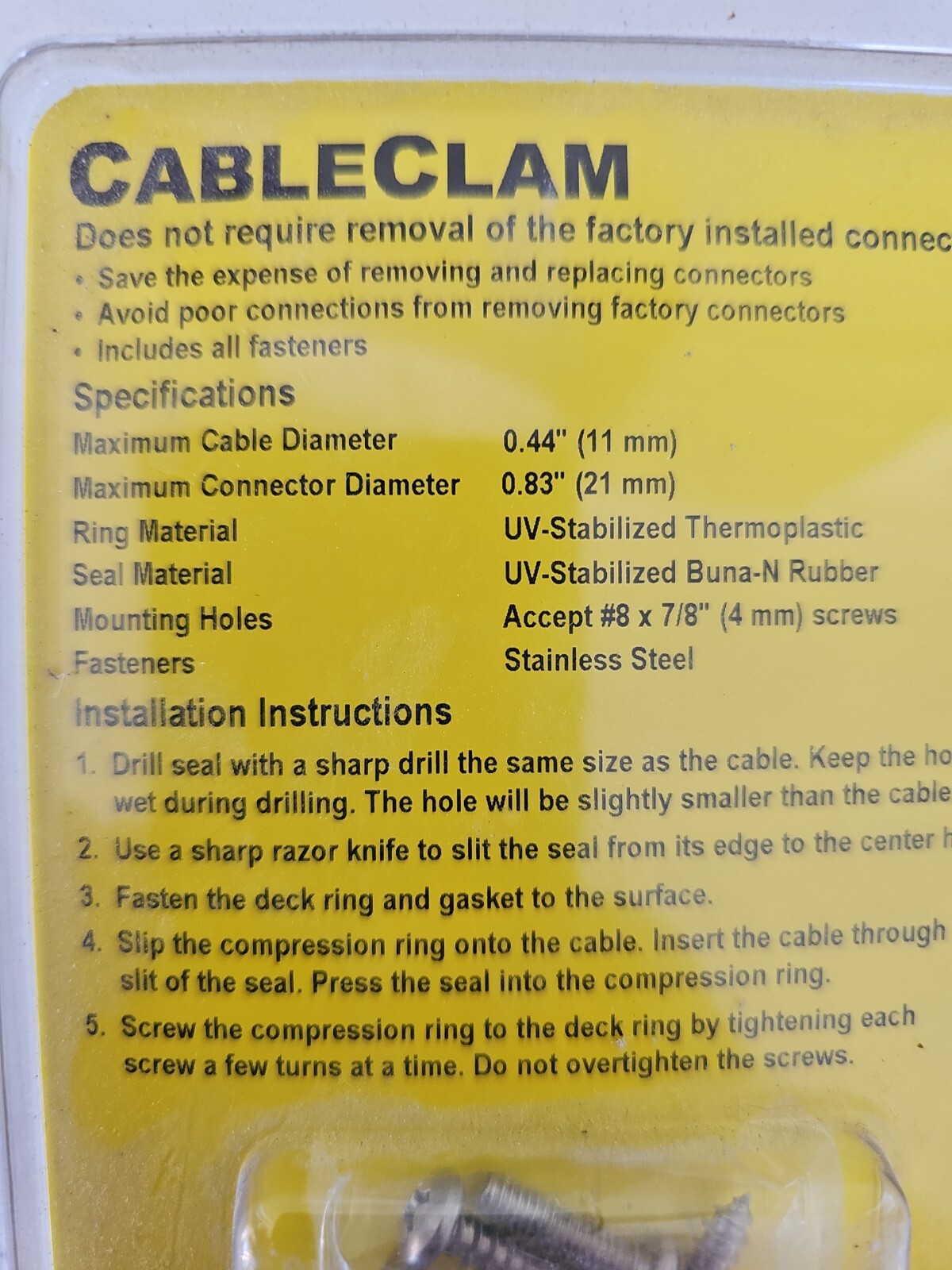 Blue Sea – 1002-BSS CableClam .825 in (1EA)