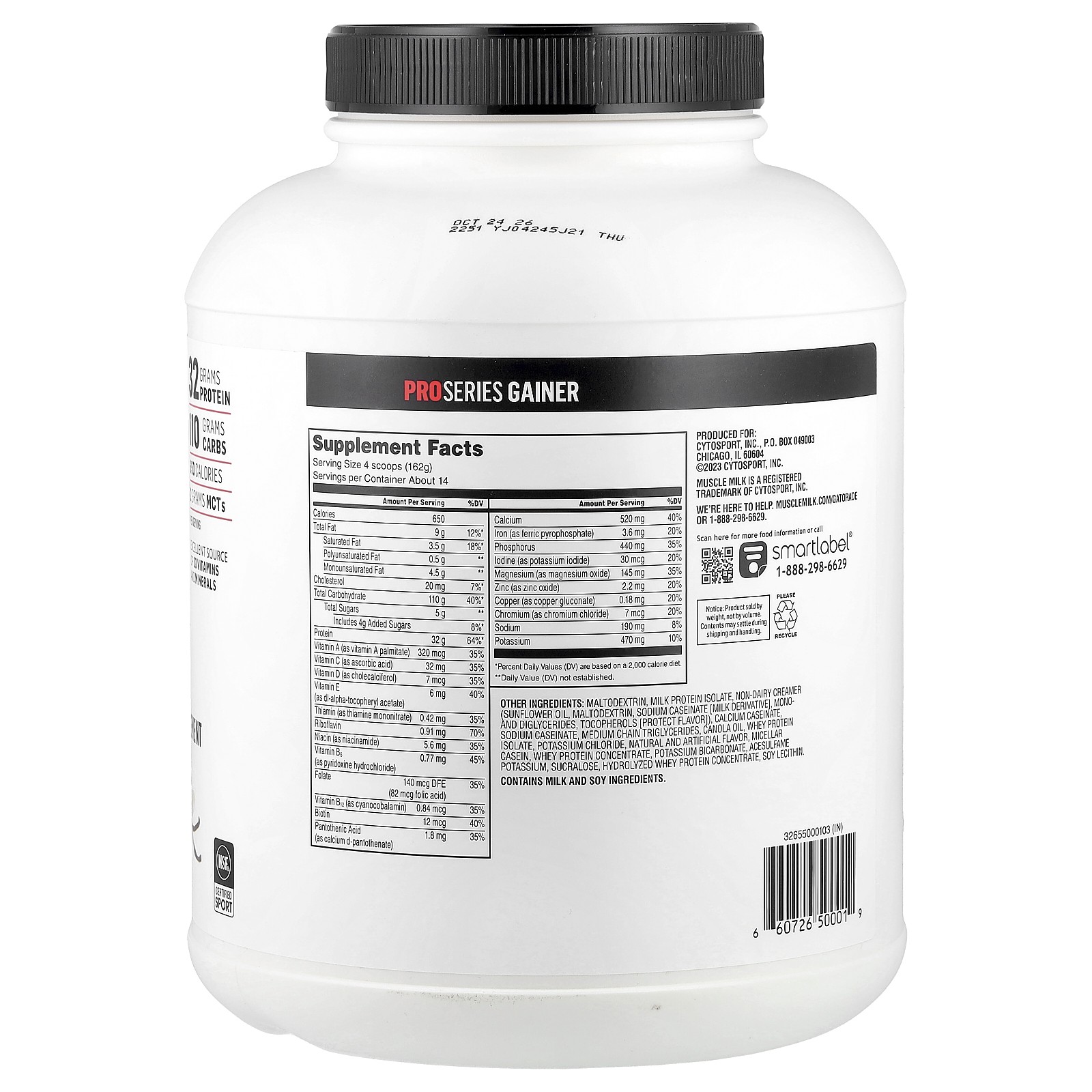 Pro Series Gainer, Protein Powder, Vanilla Crème, 5 lb (2.27 kg)