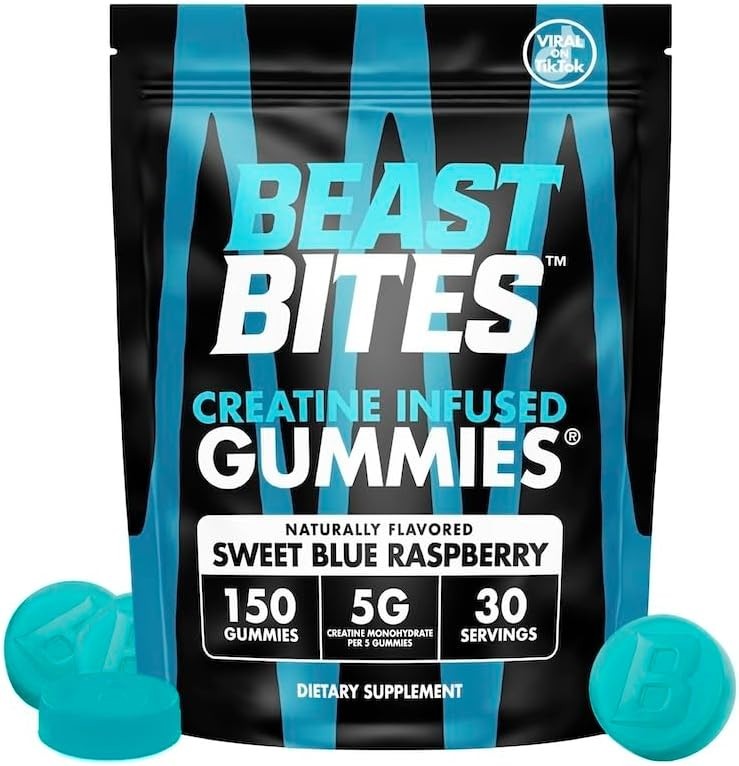 Creatine Infused Gummies – 5g Monohydrate for Recovery & Performance – 150 Count
