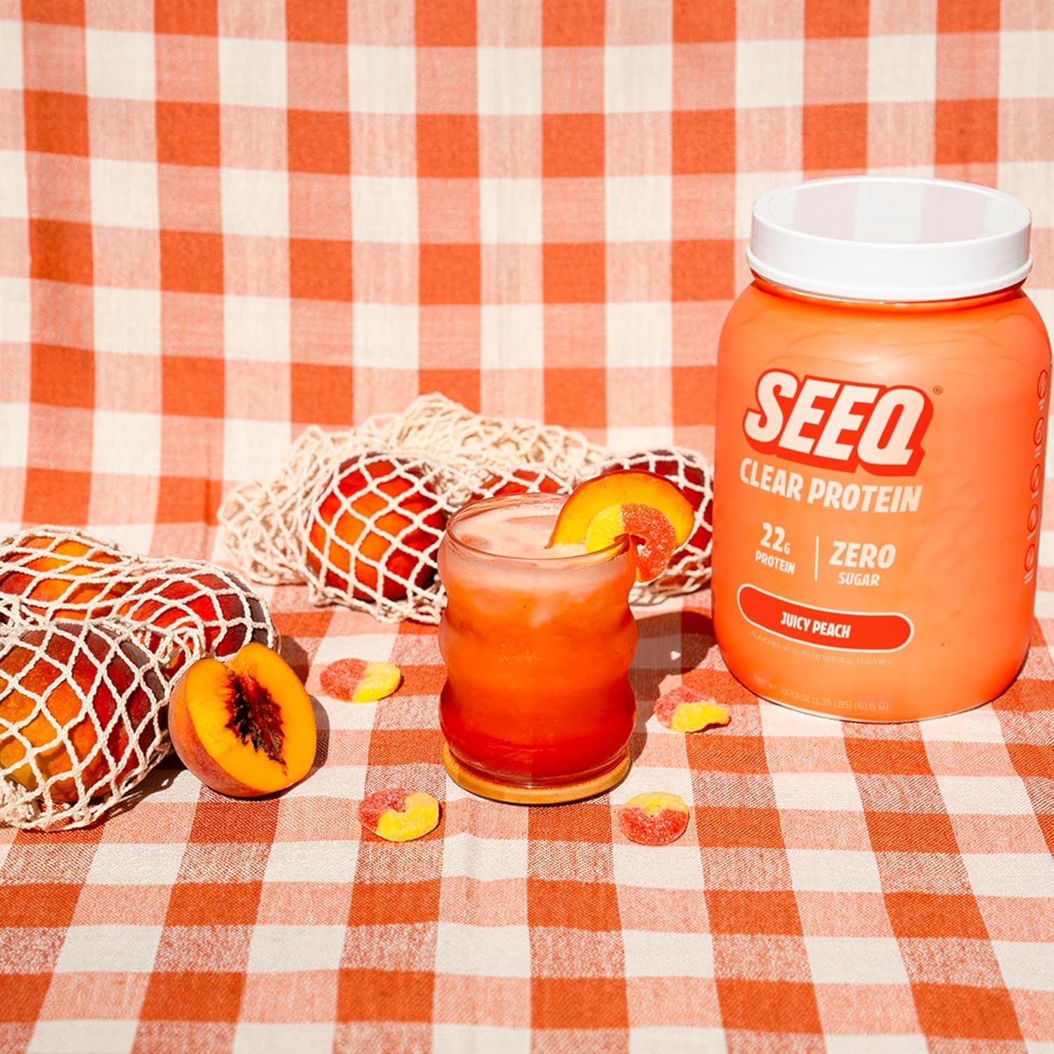 Clear Protein Powder – Juicy Peach – 22 Servings – 22G Clear Whey Protein Isolat