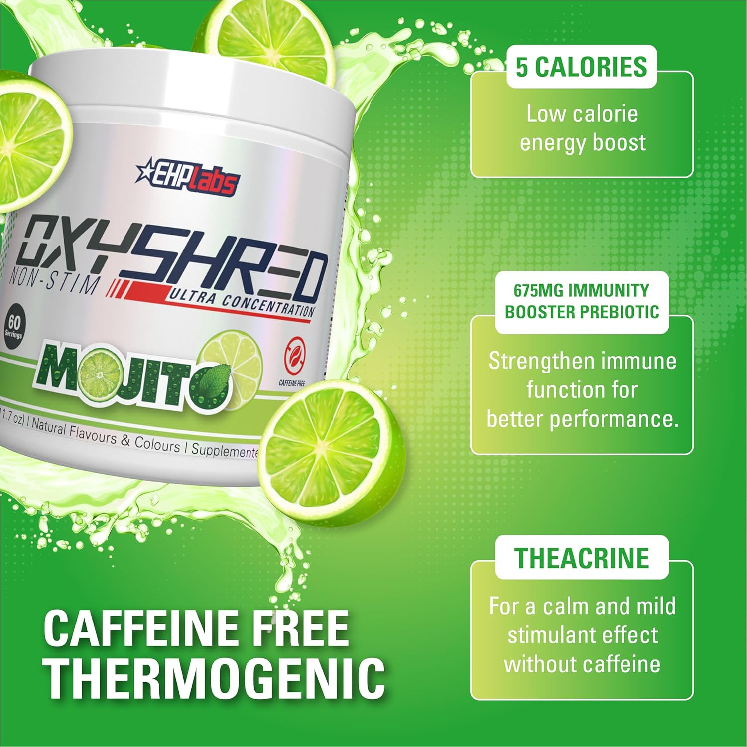 Oxyshred Non Stimulant Pre Workout Powder – Stim Free Pre Workout, Caffeine Free