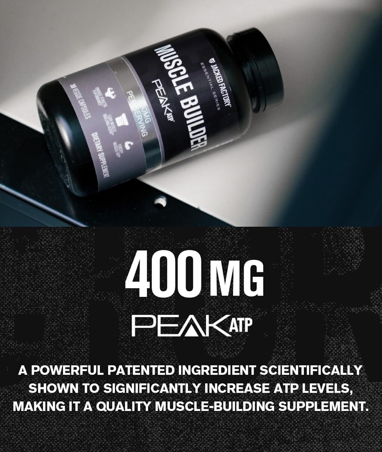 Essentials Muscle Builder – ATP Muscle Builder for Men with Peak ATP to Support