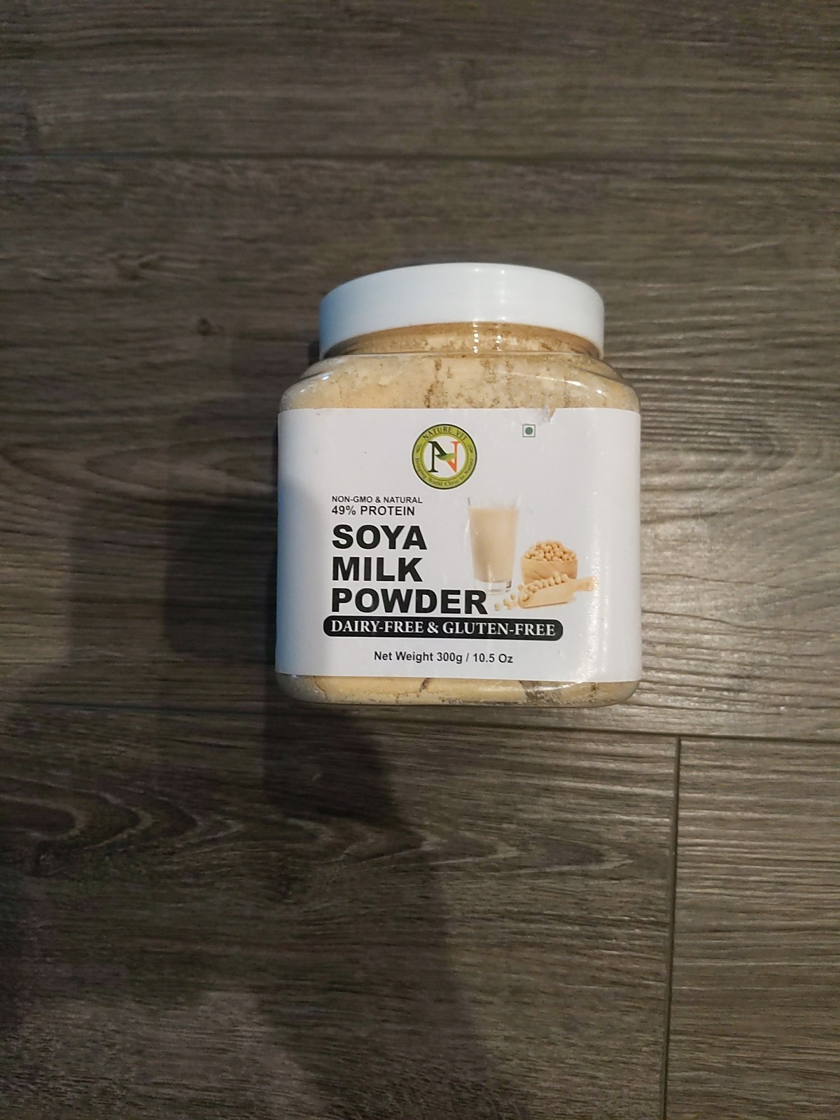 NatureVit Soya Milk Powder 300g | Vegan Plant Based Non GMO Sugar Free Milk