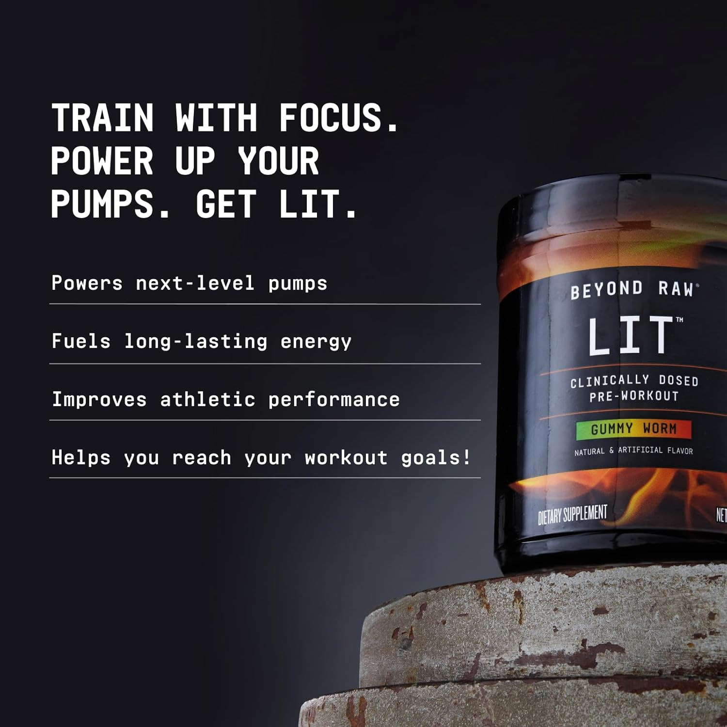 LIT | Clinically Dosed Pre-Workout Powder | Contains Caffeine, L-Citrulline, …